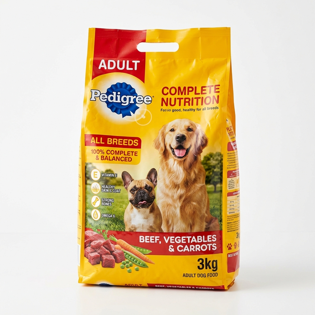 Pedigree Adult Sığır & Sebzeli Köpek Maması 3 kg
