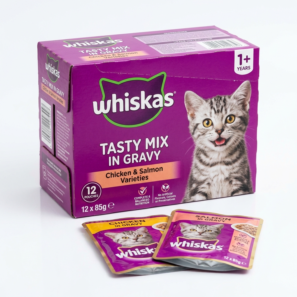 Whiskas Tasty Mix Tavuk & Somon – 12li Paket